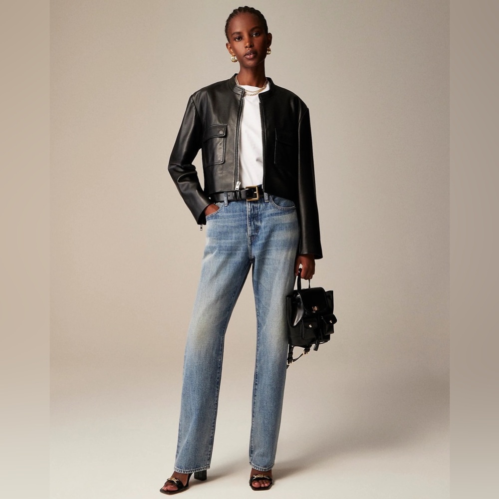J.Crew Mid Rise Slouchy Straight Jean